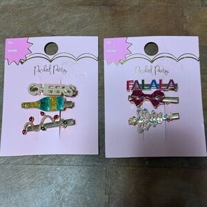 Packed Party Festive Holiday Christmas Hair Clips - NEW!!!